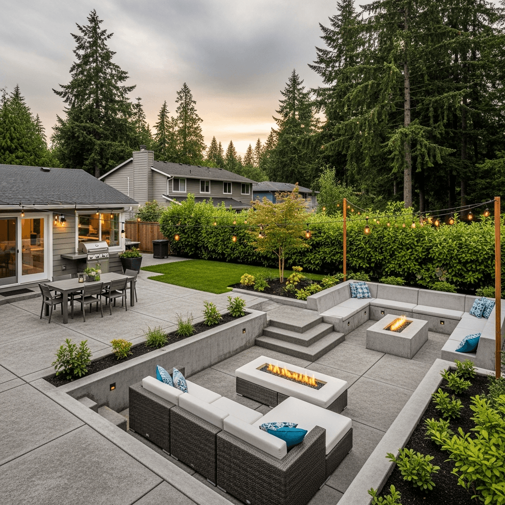 Multi-zone outdoor living space — Daedalus Contracting, Lower Mainland BC